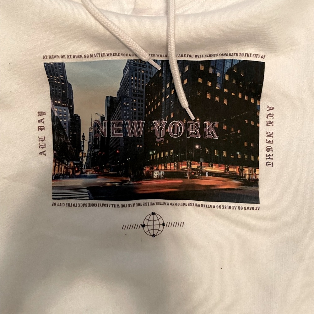 H&M NY white hoodie